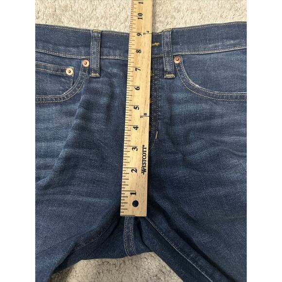 J. Crew Denim Jeans Size 25 Medium Wash Button Fly Mid-Rise 9” Toothpick Ankle - Picture 10 of 11